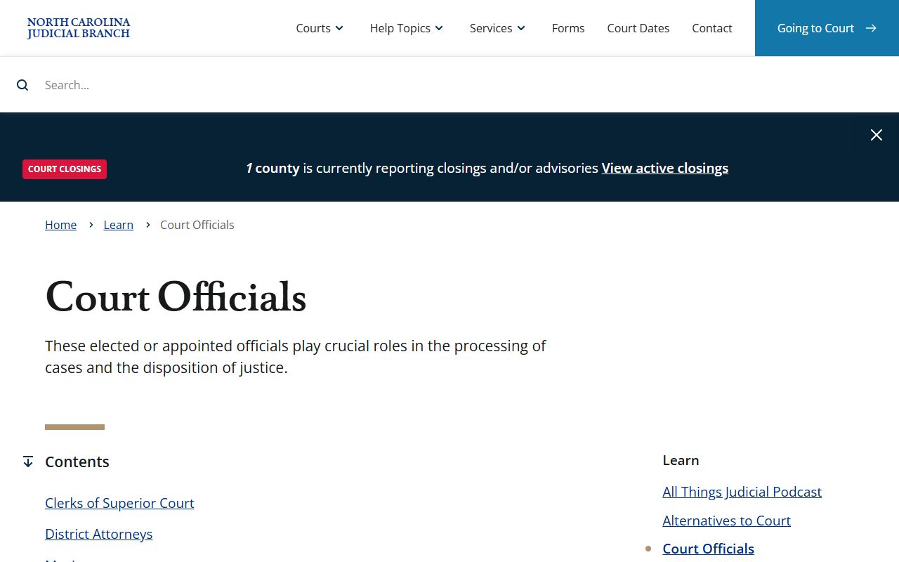 court records guide to clerk magistrate judge and prosecutor roles in North Carolina