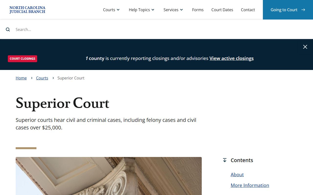 Durham County court records Superior Court jurisdiction overview