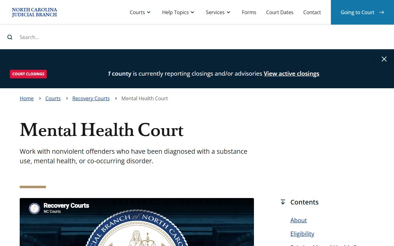 Durham County arrest records mental health court page naming Durham