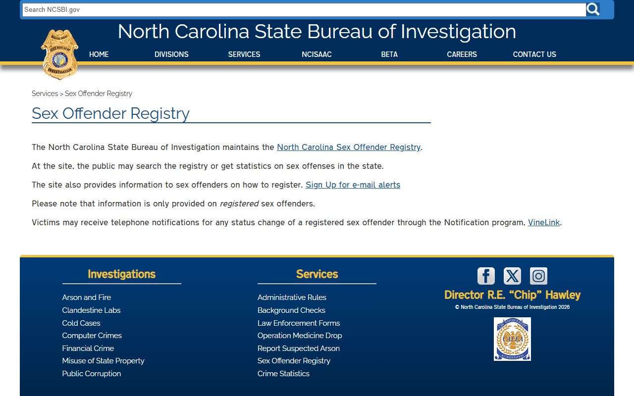 Durham County criminal records North Carolina sex offender registry