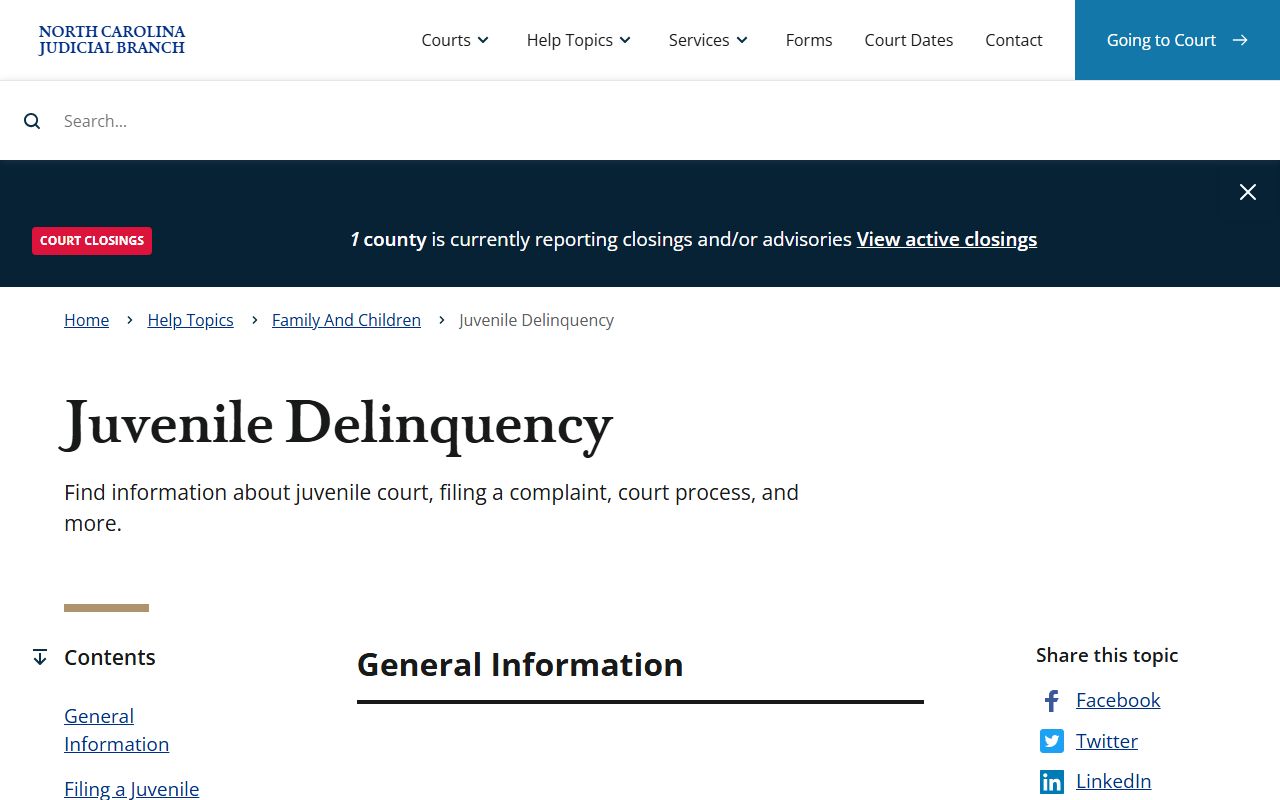 Durham County court records juvenile confidentiality rules