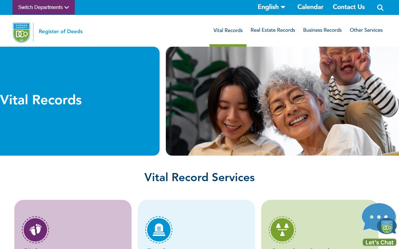 Durham County marriage and divorce records vital records certified copy page