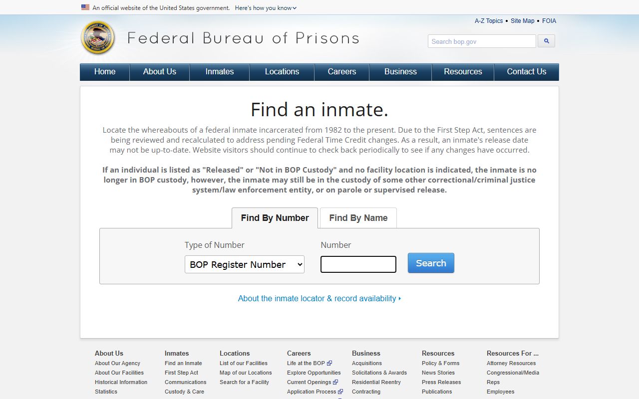 Durham County released inmates federal Bureau of Prisons locator